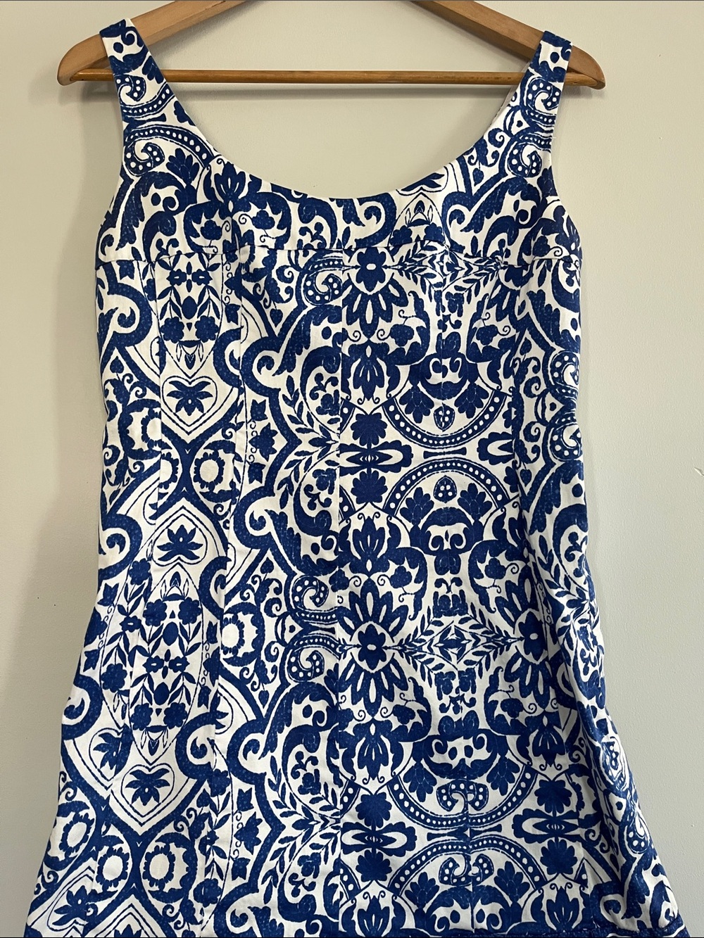 Nine West Navy and White Tile-Print Mini Dress - Picture 5 of 13